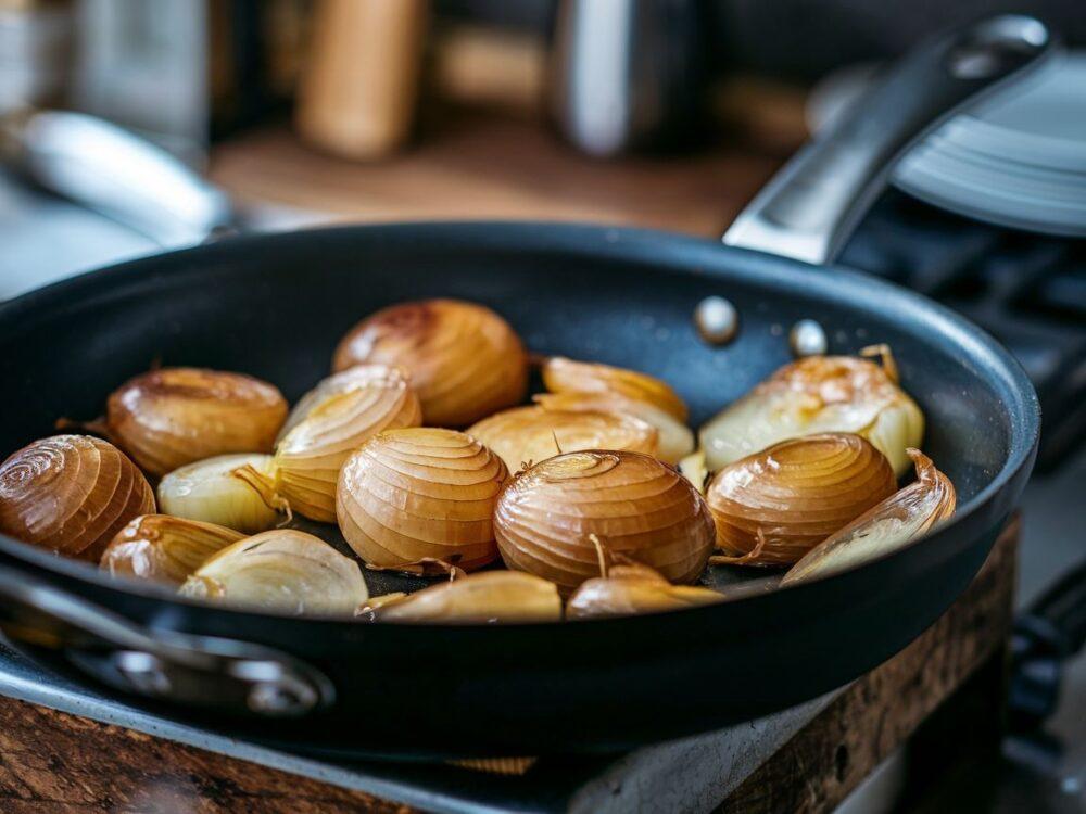 przygotowanie cebuli karmelizowanej