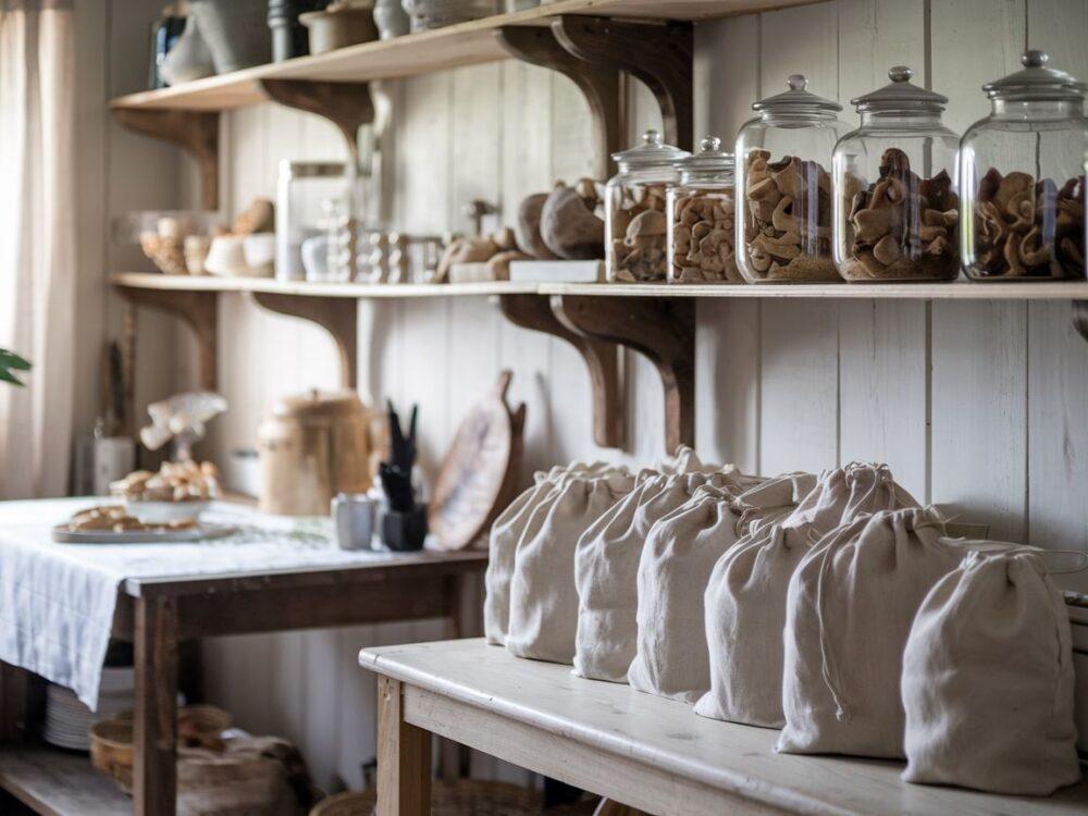 słoik z suszonymi grzybami