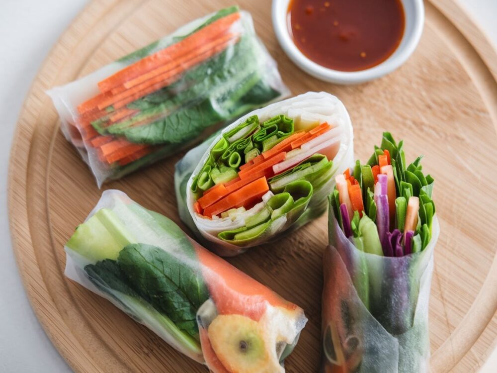 spring rolls z warzywami