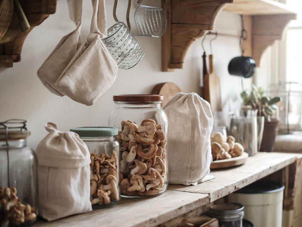 suszone grzyby w słoiku